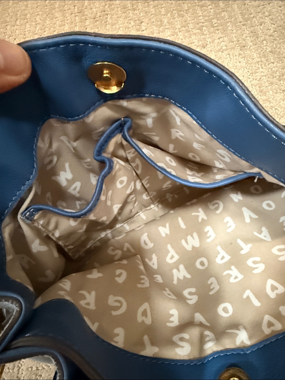 Aimee Kestenberg Roma Double Entry Blue Should Bag - Picture 15 of 15